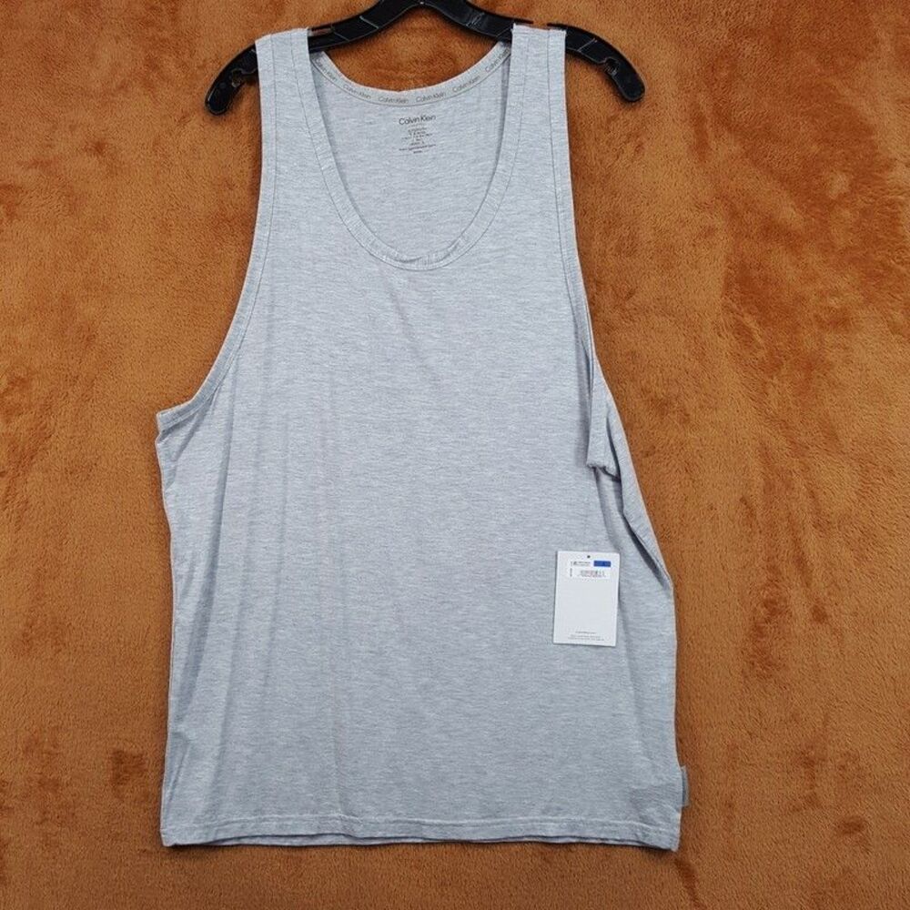 CALVIN KLEIN Shirt Mens XL Grey Pullover Sleep Tank Modal Ultra Soft
